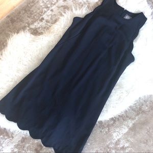 Vince Camuto Scalloped Sheath Navy Blue Dress